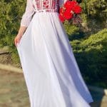 rochie tip ie lunga alba